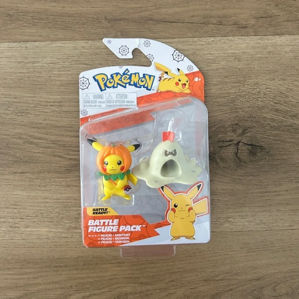 Pokémon Battle Figure Pack - Halloween Pikachu & Sandygast (Jazwares)- NWT